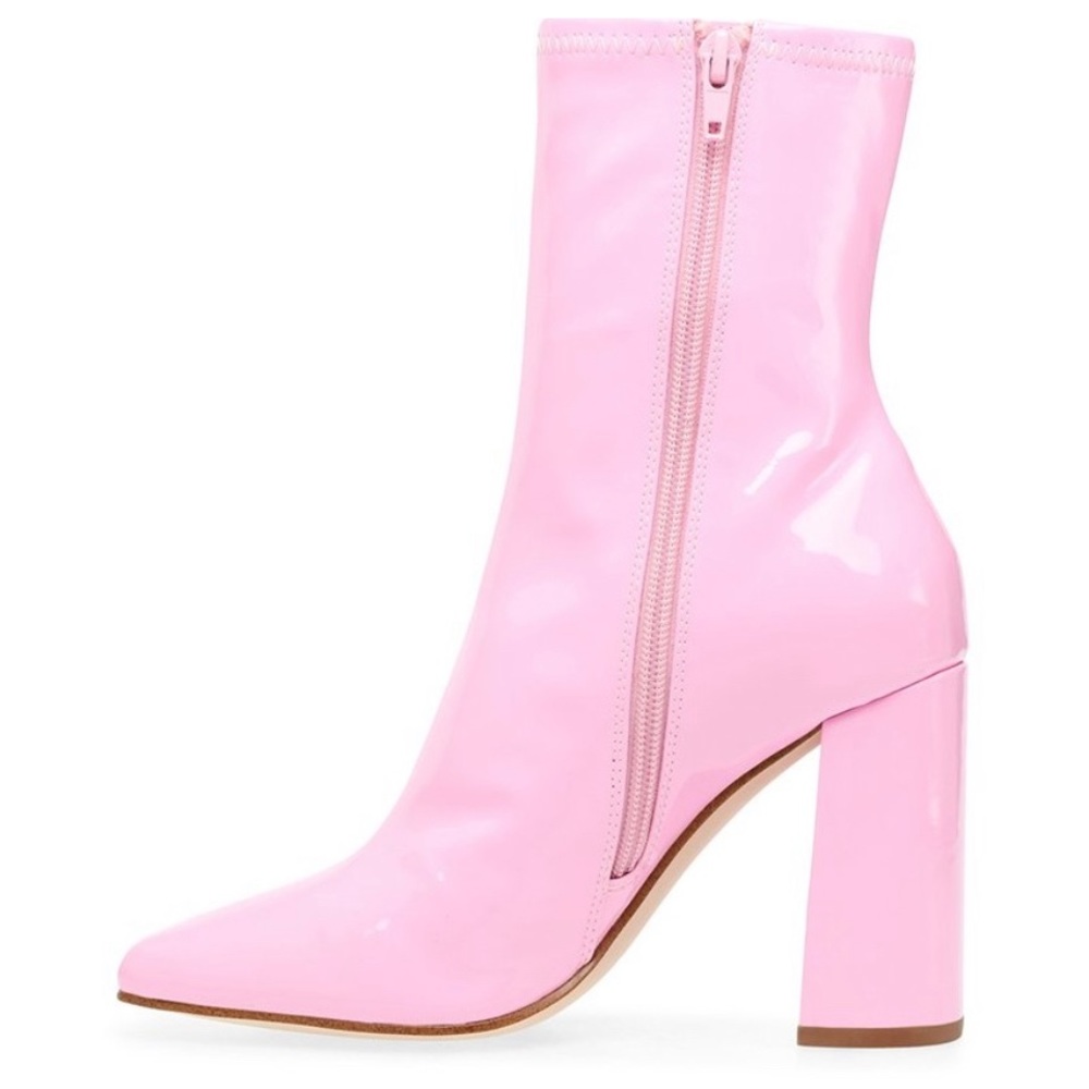 Steve Madden NWT lynden pink patent boots SZ 7.5